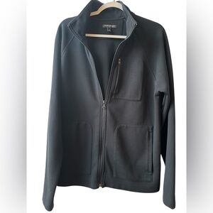Banana Republic Men’s Large Black Lightweight Zip Jacket | Minimal Tech Utility